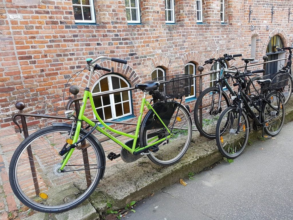 cycles, wheel, cycling, traffic, parking space, bicycle parking, lübeck