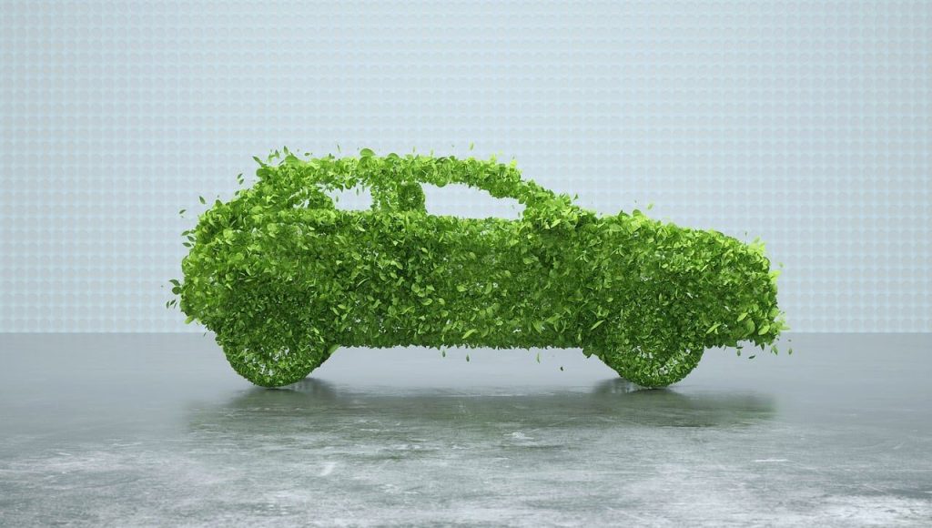 leaves, car, sustainable car, sustainability, automobile, automotive, auto, vehicle, nature, environment, ecology, foliage, greenery, 3d rendered, 3d rendering